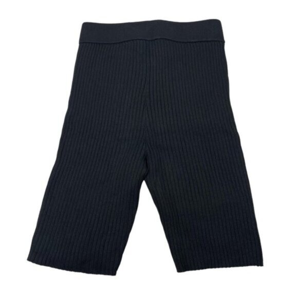 OVO Womens Ribbed Knit Biker Shorts Sz Large Black - Picture 8 of 8